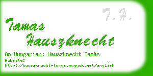 tamas hauszknecht business card